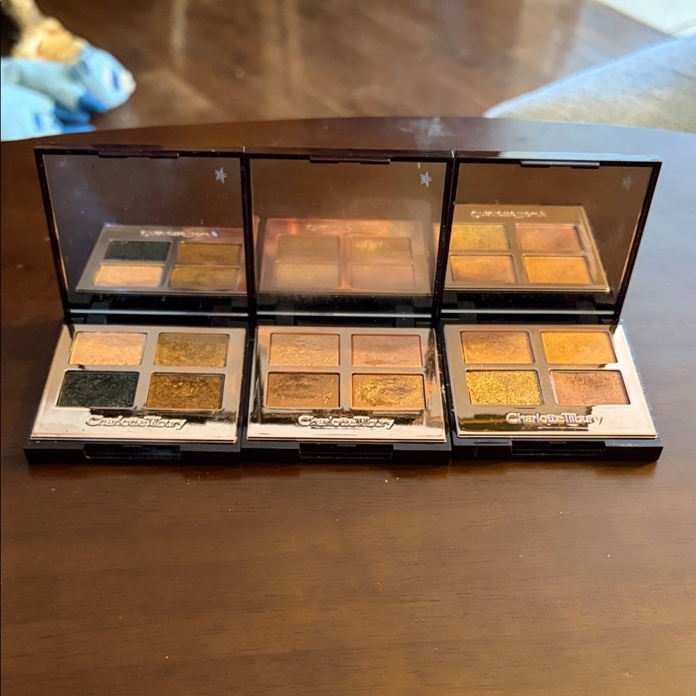 Charlotte Tilbury Eyeshadow Trio - Gold, Brown, and Black